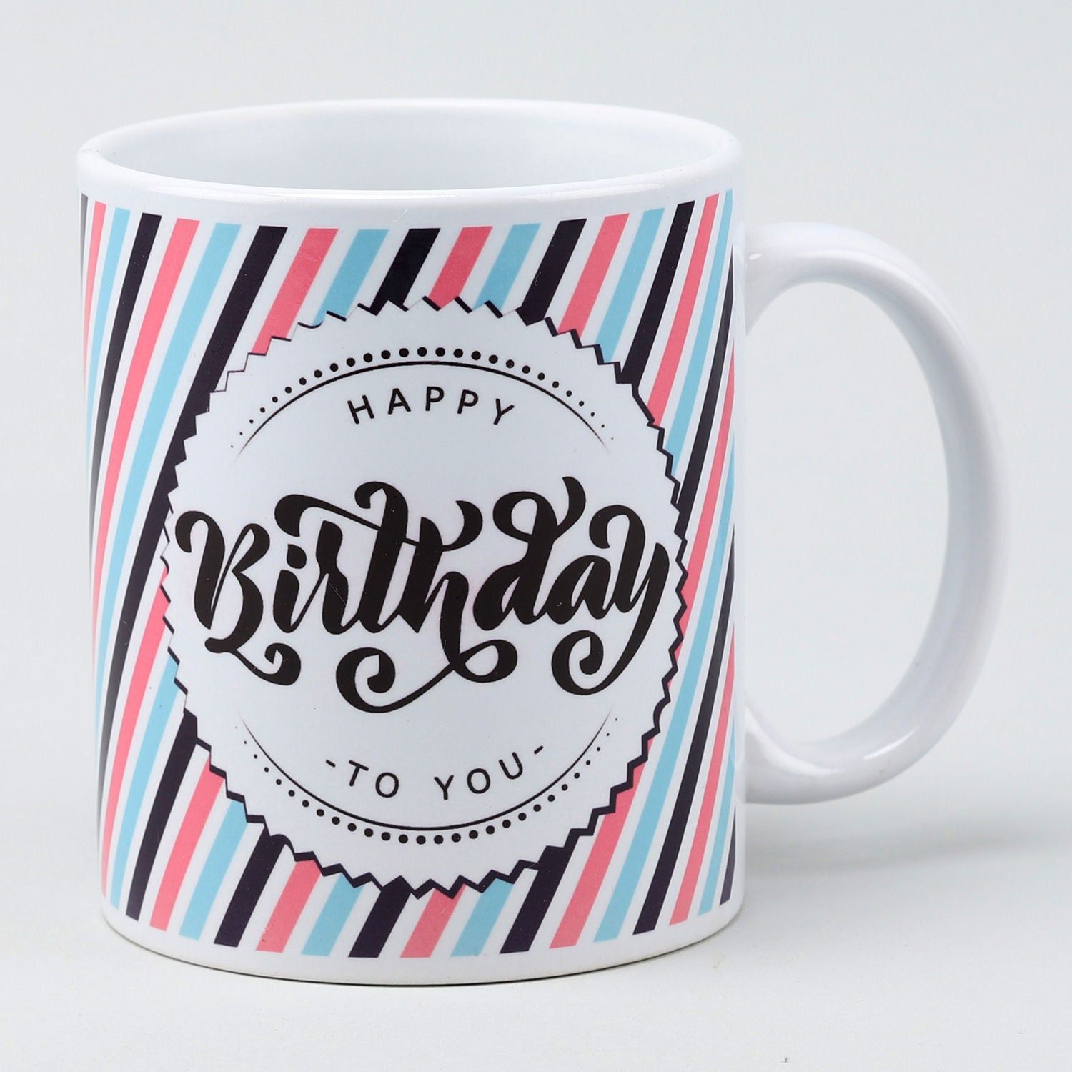 Charming Ceramic Birthday Mug with Colorful Design - Perfect Gift