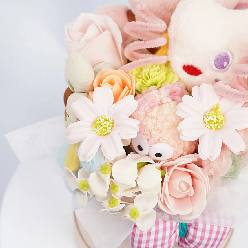Mixed Soap with Pink Teddy in a Pink Box