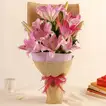 Oriental Pink Lilies Bunch