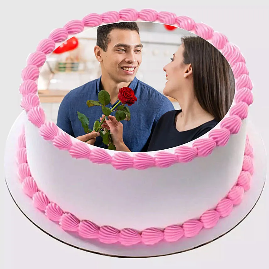 Memorable Anniversary Photo Cake
