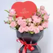 Exquisite Heart-Shaped Luxury Bouquet with Godiva Red Gift Box