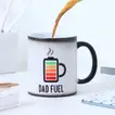 Magic Coffee Mug - Color Changing 'Dad Fuel' Design