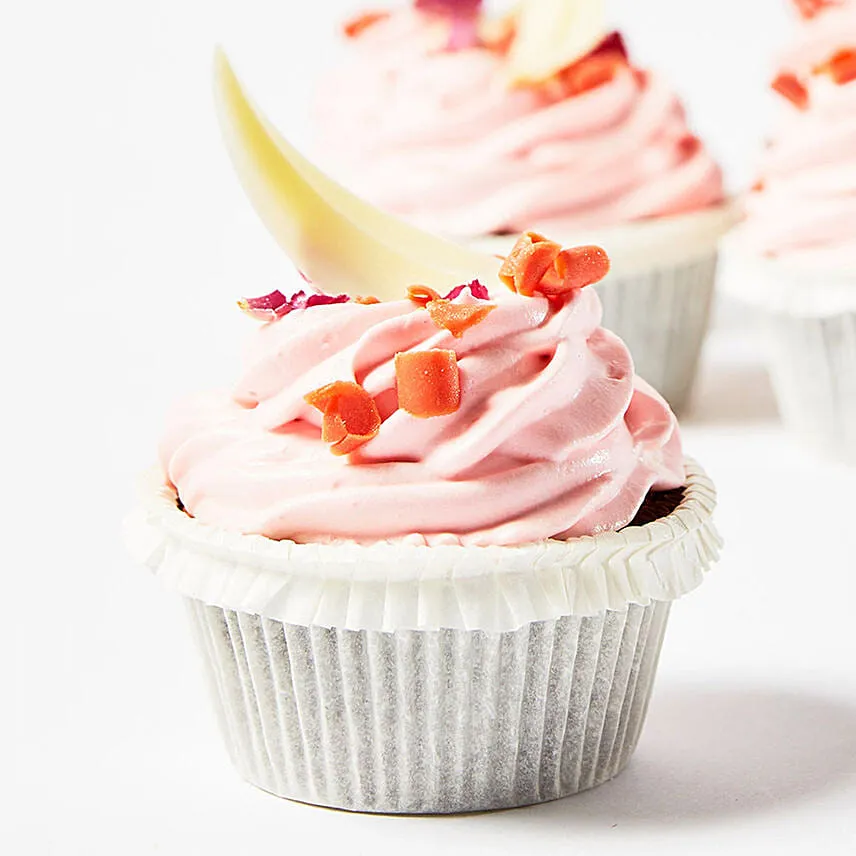 Rose Cream Cup Cakes 24 Pcs