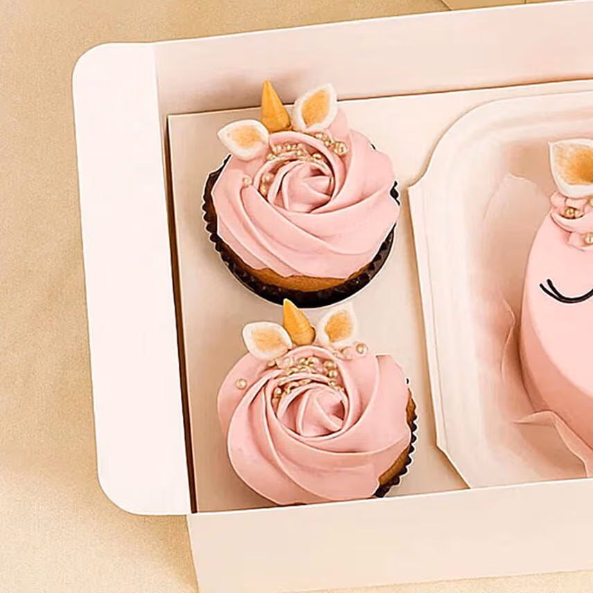 Unicorn Bento Cake and Cupcake Set