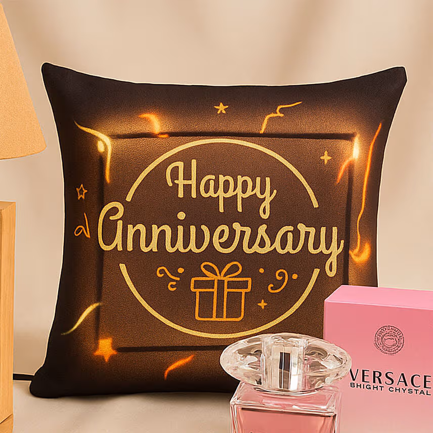 Personalised LED Lamp with Cushion and Perfume