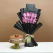 Luxurious Purple Rose Bouquet with Decadent Triple Chocolate Cake