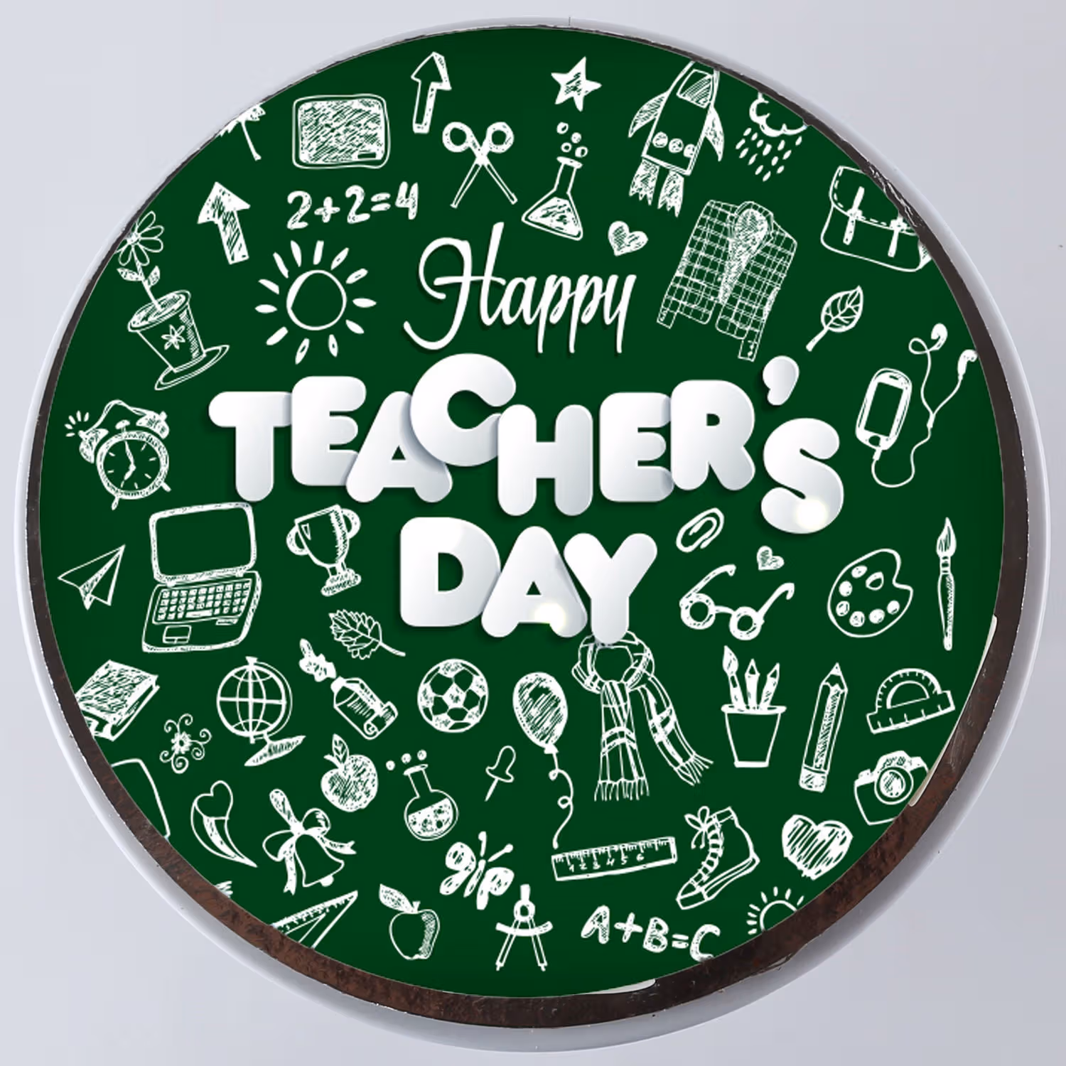 Delicious Chocolate Round Cake for Happy Teachers Day Celebration