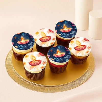 Diwali Cupcakes 6 Pieces