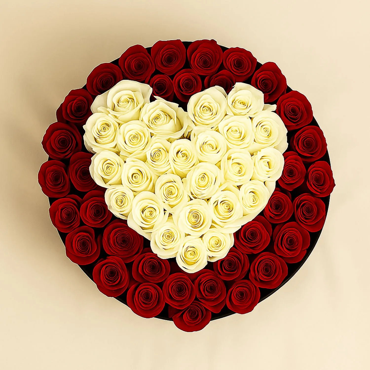 Heart Shaped Premium Roses Arrangement