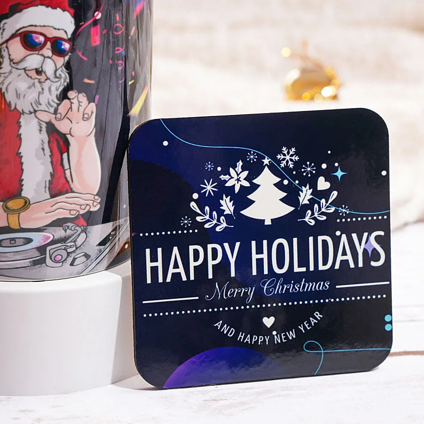 Happy Holidays Mug And Coaster