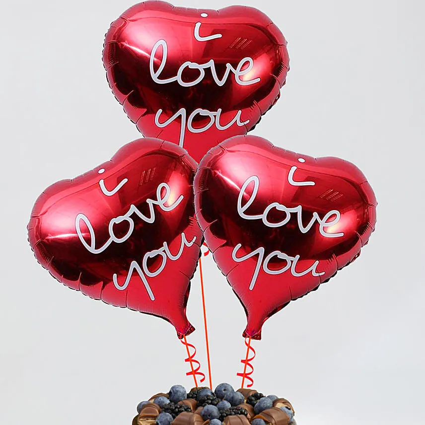Delicious Choco Vanilla Cake with Balloons