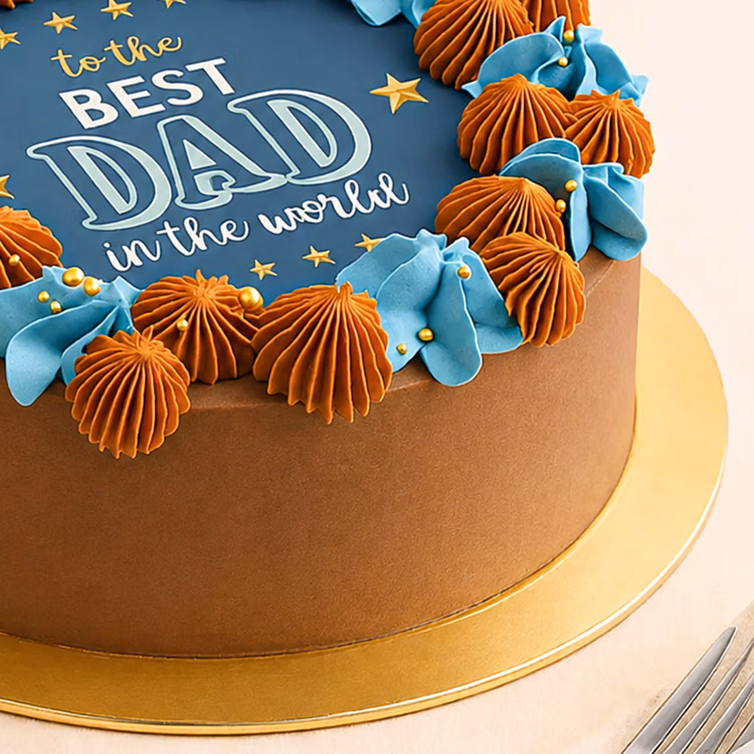 Best Dad in the World Father's Day Chocolate Cake