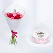 Elegant Hajj Mabrour Cake & Blooming Red Rose Bouquet