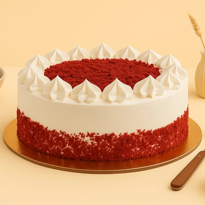 Delicious Red Velvet Cream Cake - 4 Portion