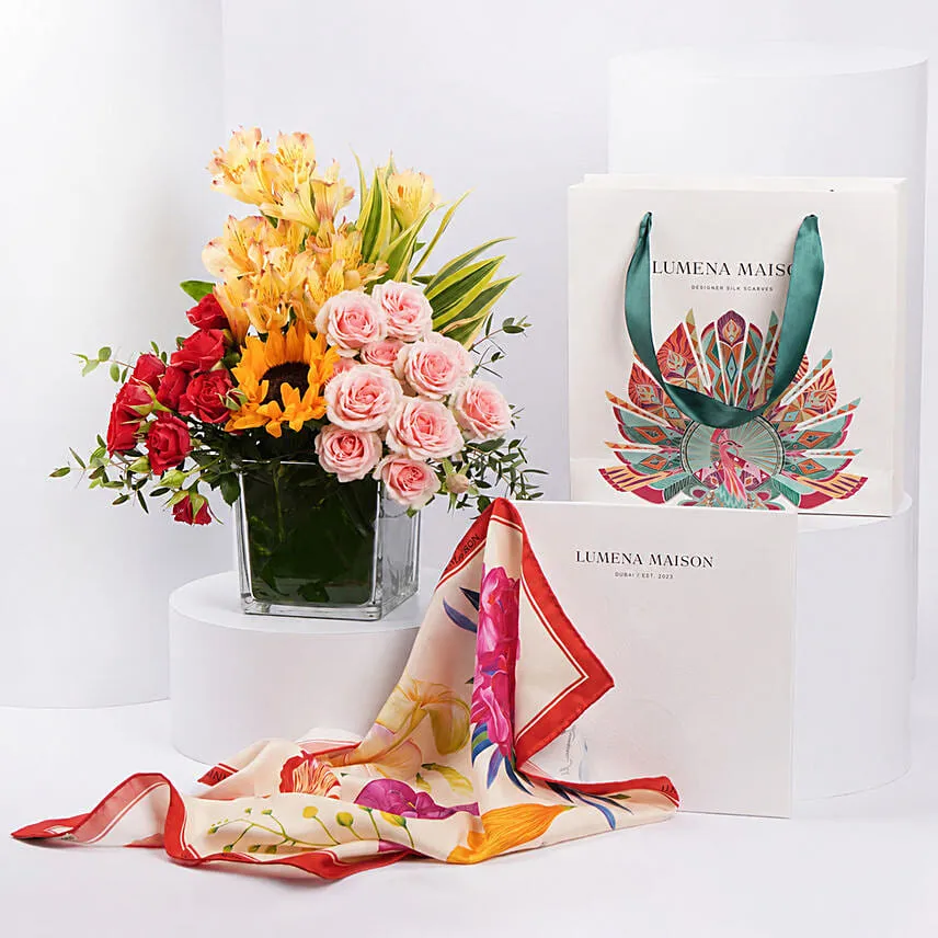Lumena Maison UAE Botnicals Silk Scarf