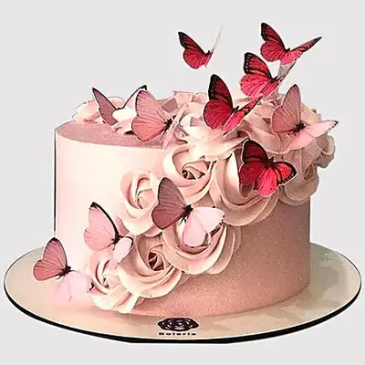 Exquisite Chocolate Fondant Butterfly Cake