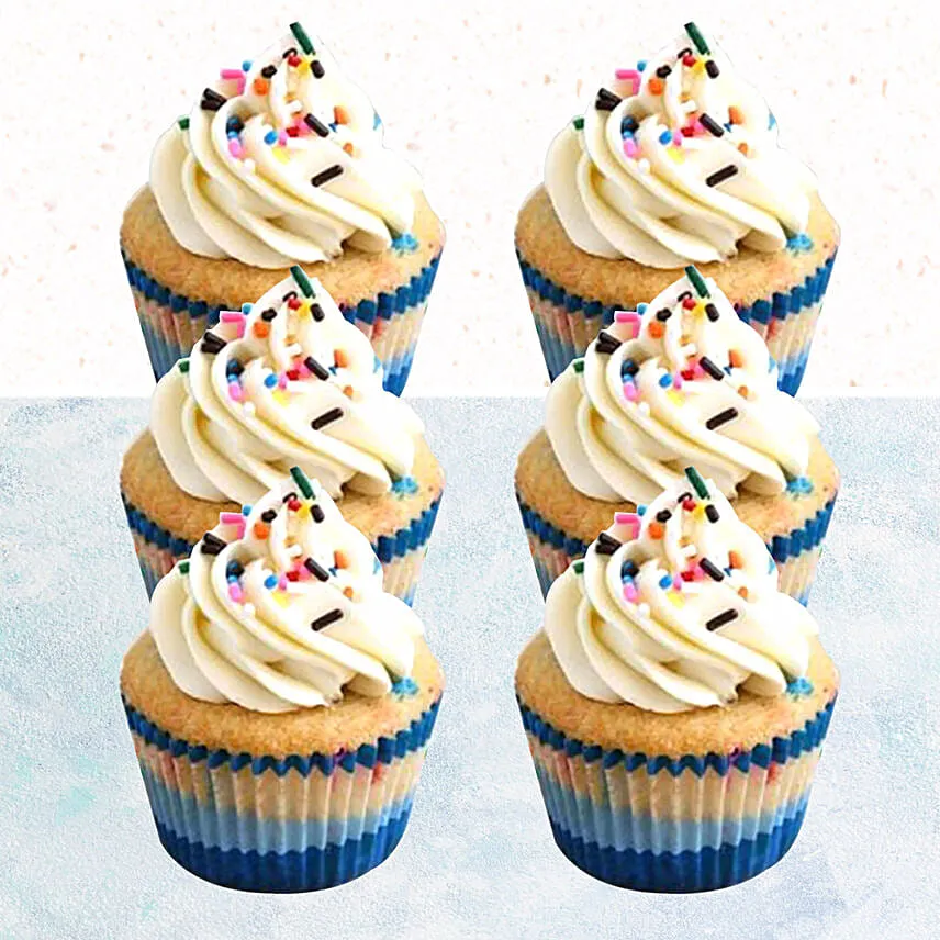 Vanilla Confetti Cupcakes- 12 Pcs