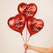 Romantic Heart-Shaped 'I Love You' Foil Balloons