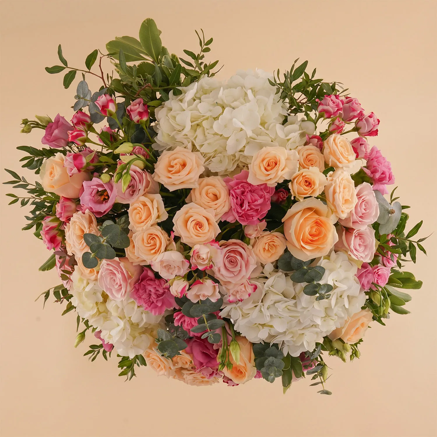 Dream White Hydrangea n Roses Vase