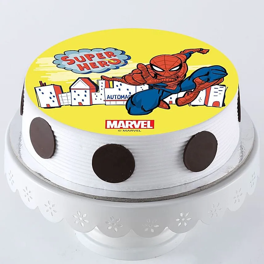 Super Hero Spiderman Pineapple Cake 1Kg