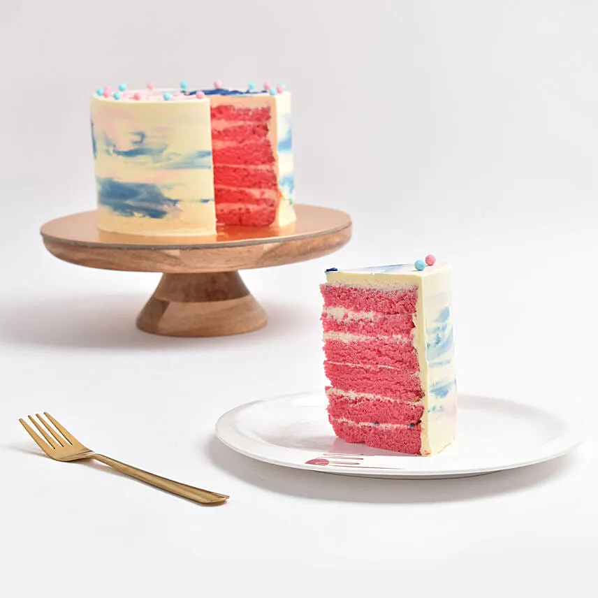 Babys Gender Reveal Cake For Girl