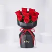 Luxurious Love Roses Bouquet with Elegant Black Base
