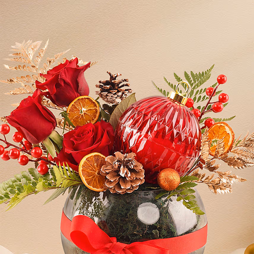 Festive Glow Floral Centerpiece