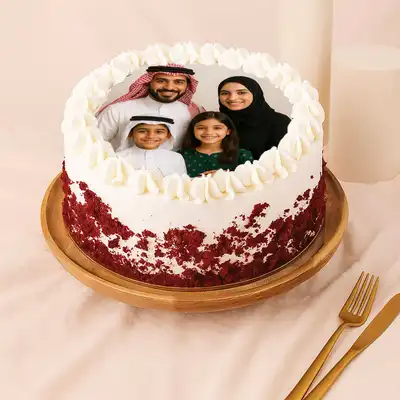 كيك ردفلفت فاخر مخصص بالصورة - 500 جرام