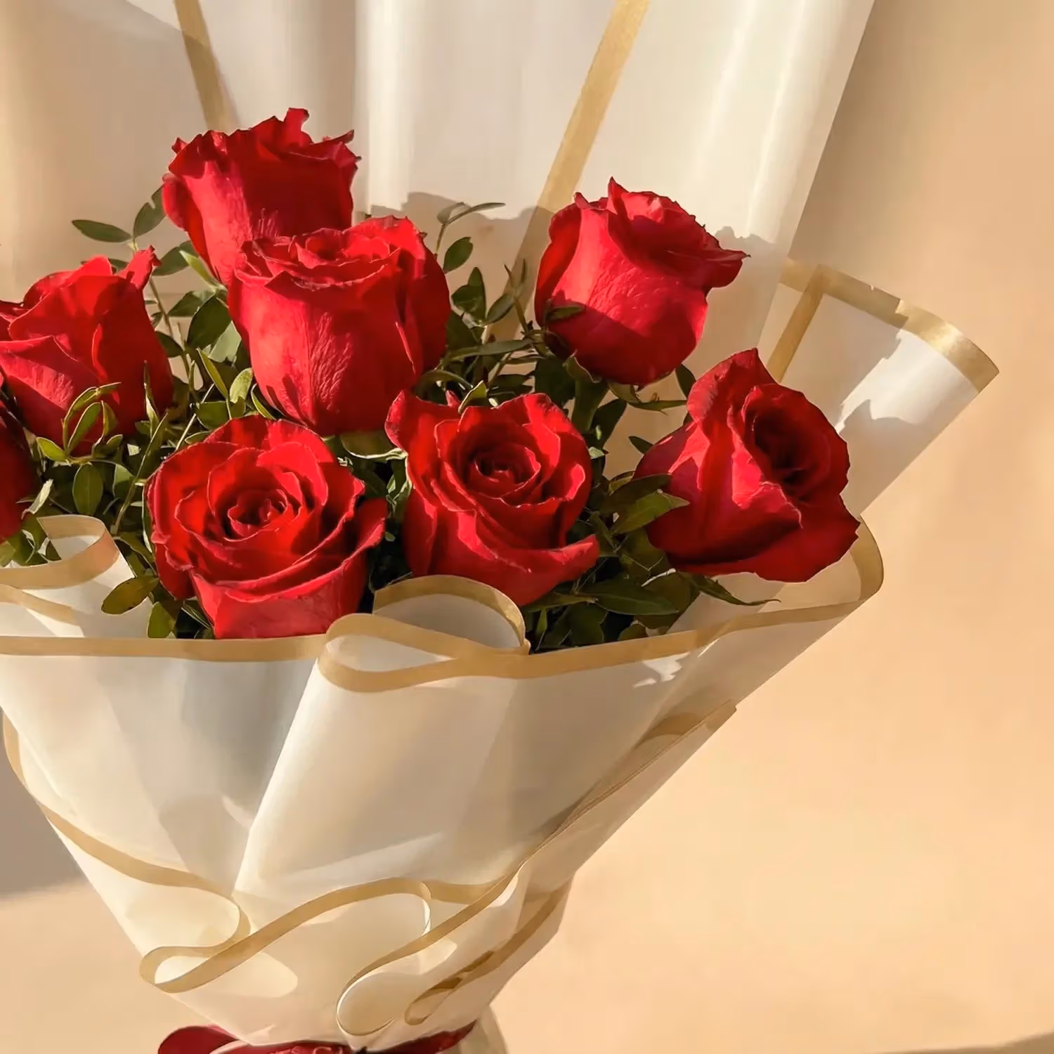 Elegant Valentine's Day 9 Red Roses - Bouquet