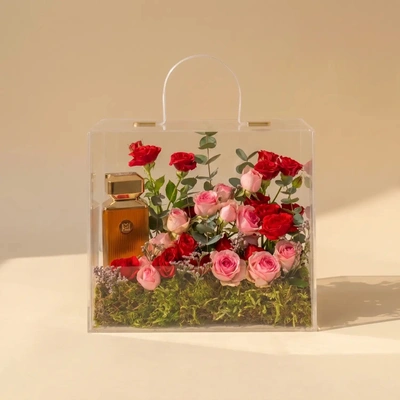 حقيبة هدايا حديقة الحب مع عطر فاخر