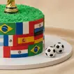 World Cup and Flags Chocolate Cake - 1 Kg