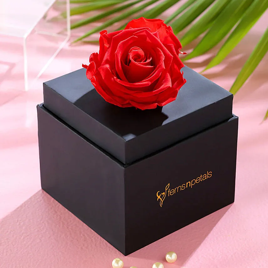 Forever Red Rose Box With I Love You Table Top For Valentines