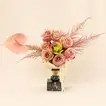 Golden Cup Pedestal Flower Vase 