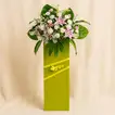 Heartfelt Condolence Mixed Flowers Green Stand