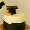 Elegant Graduation Flower & Cake Combo for Best Wishes