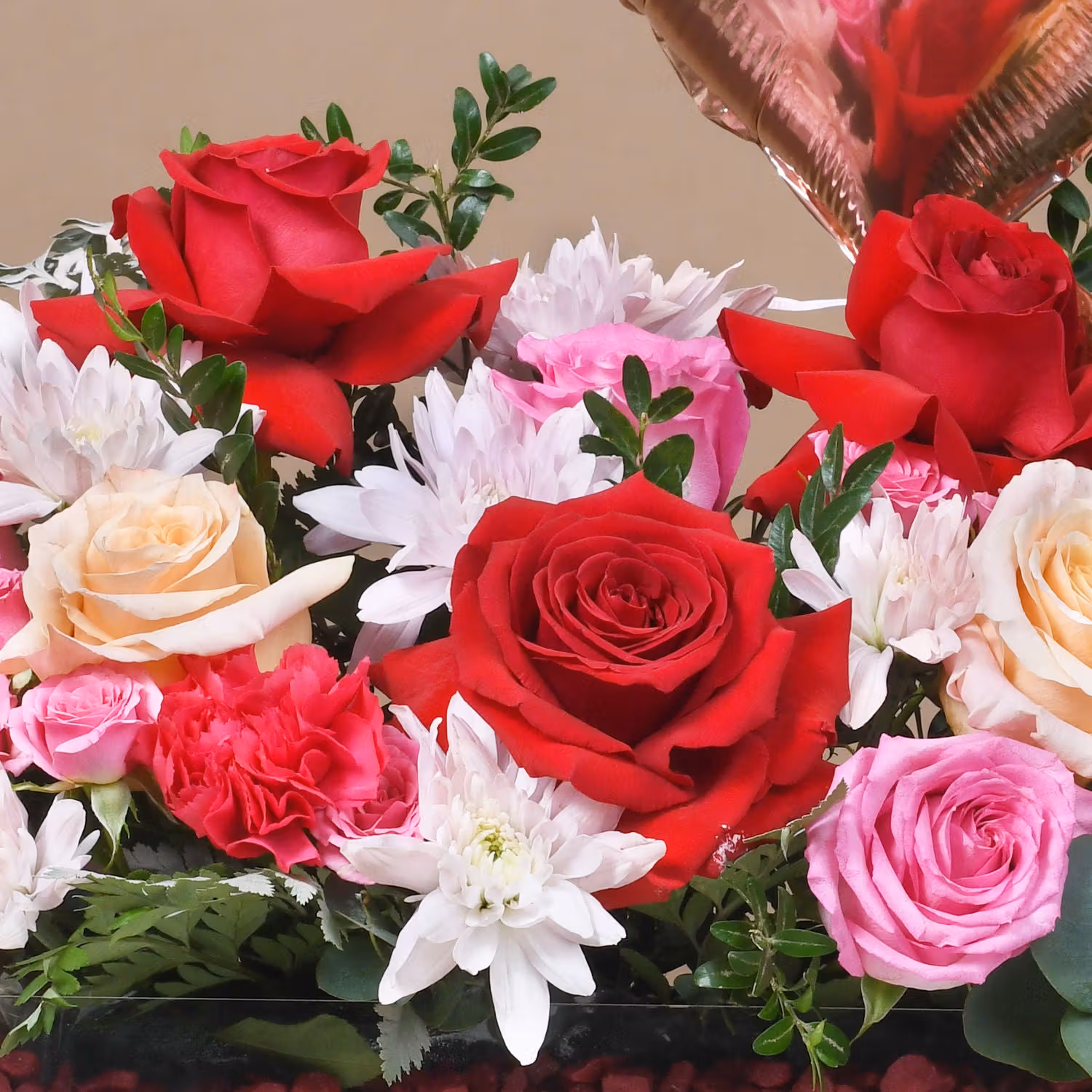 Beautiful Flowers with Balloon