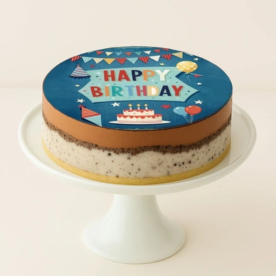 Delicious Oreo and Nutella Birthday Cake - 500gm Delight