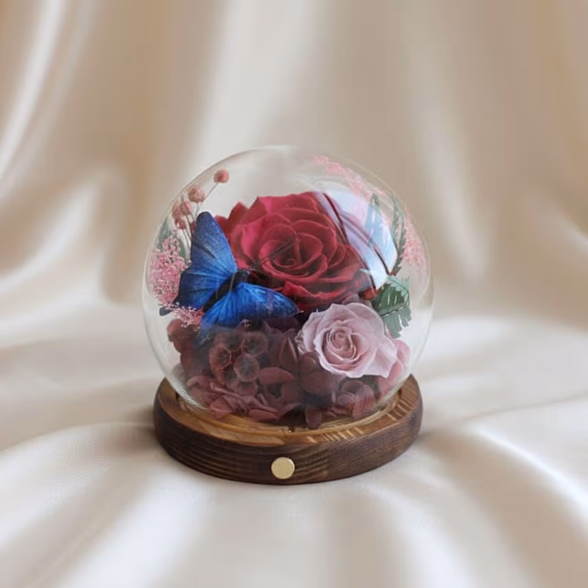 Preserved Flowers Dome For Valentine's