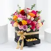 Vibrant Floral Symphony with Exquisite Chocolate Box