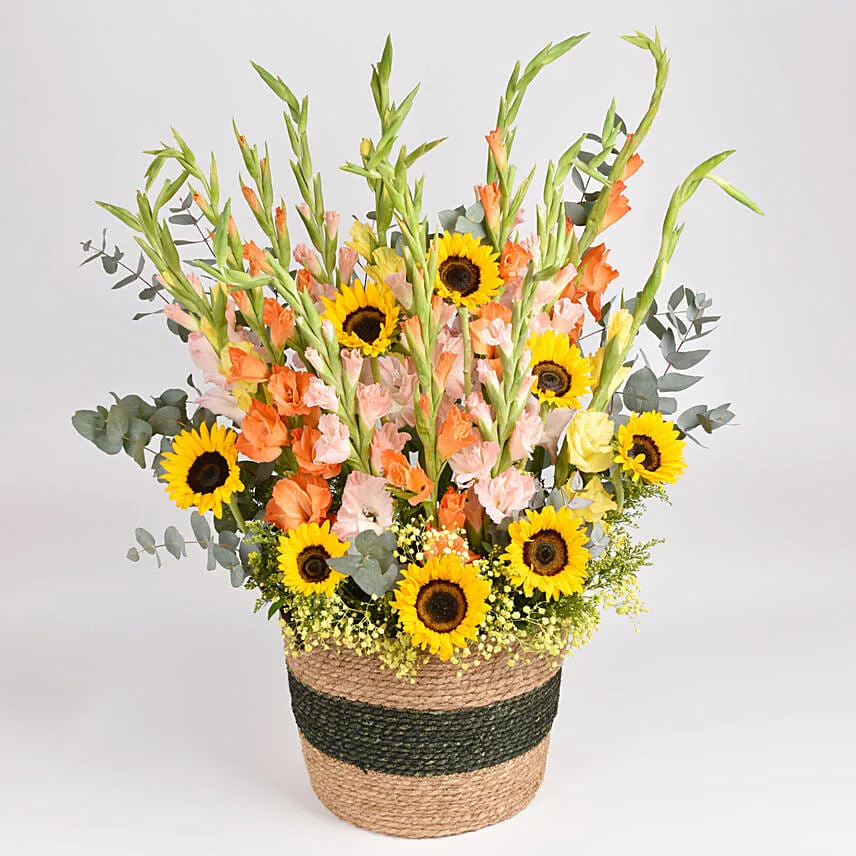 Gladiolus and Sunflower Beauties Basket