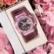 Elegant Baby G Shock Resistant Watch for Women in Heart Shaped Flower Box