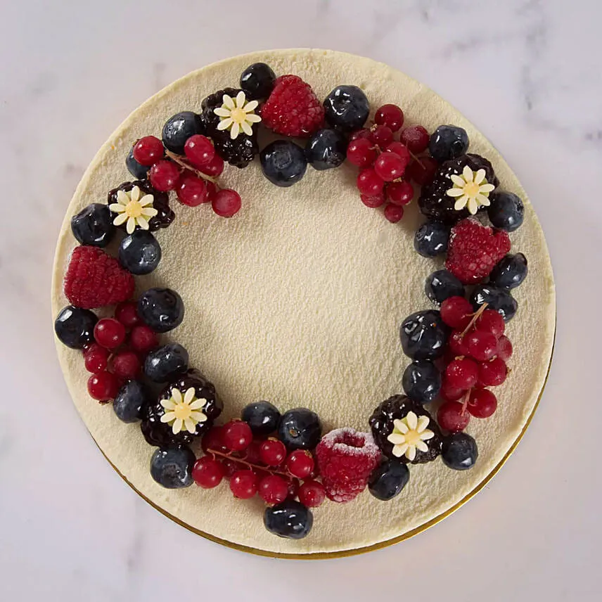 1 Kg Vanilla Berry Cake For Anniversary