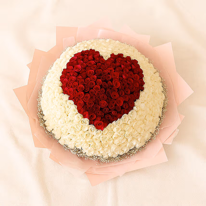400 Heart Roses Arrangement