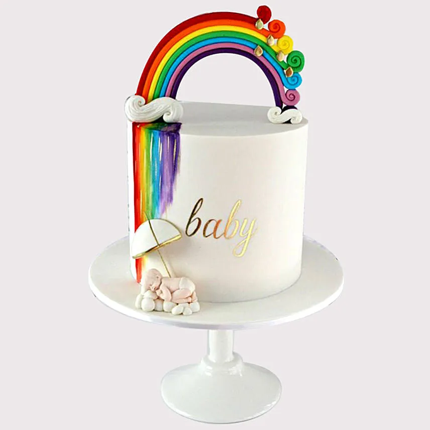 Baby Shower Rainbow Cake
