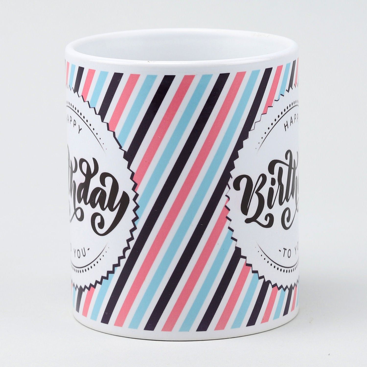 Charming Ceramic Birthday Mug with Colorful Design - Perfect Gift