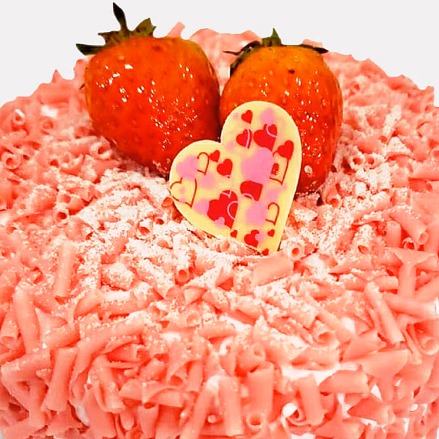 Pink Chocolate Strawberry Cake