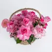 Elegant Pink Flower Basket Arrangement