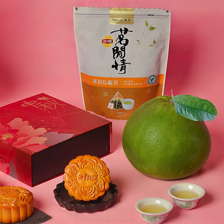 Mooncake Set With Pomelo, Lipton Tea And Lantern Toy
