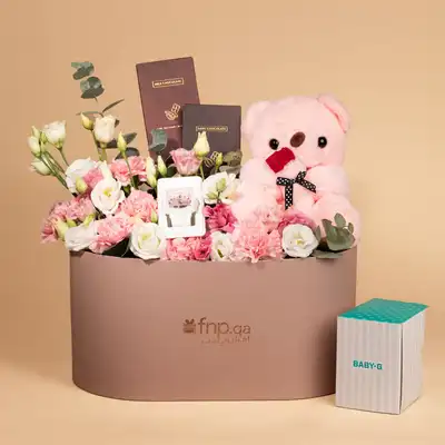 Elegant Gift Hamper with Casio Baby-G Women's Analog-Digital Watch