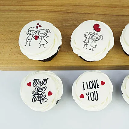 Sweetness of Love: Chocolate and Vanilla Valentine's Cupcakes